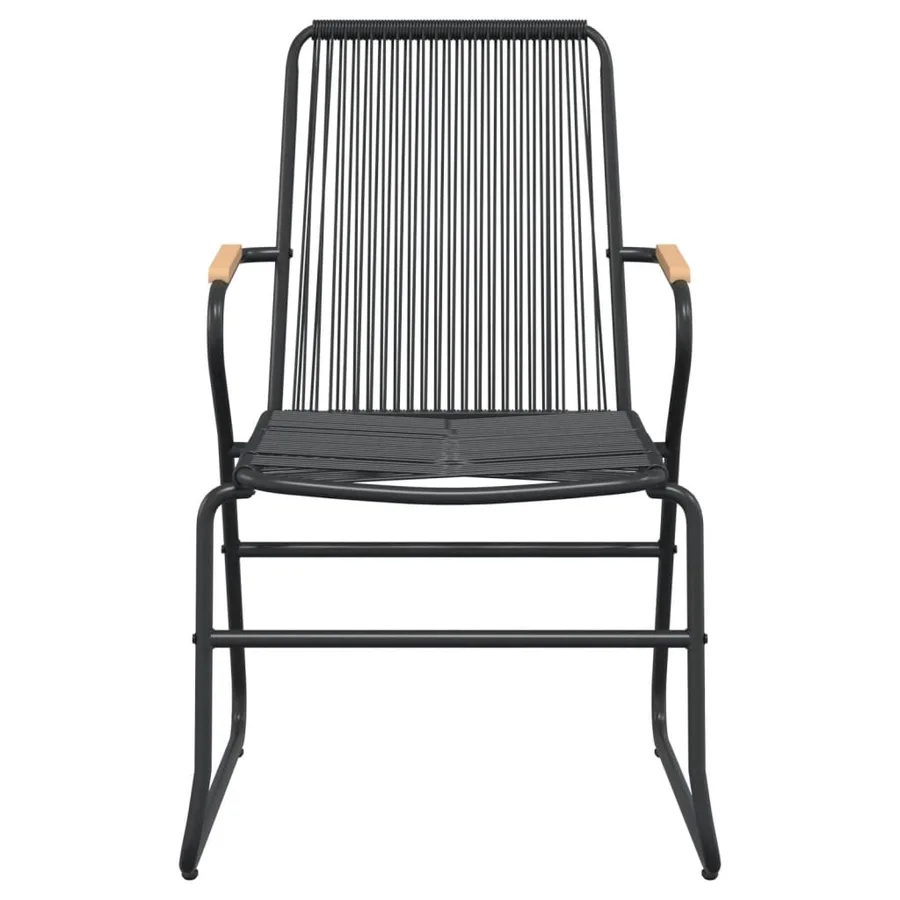 Ensemble à manger de jardin 7 pcs Noir Rotin PVC - 6