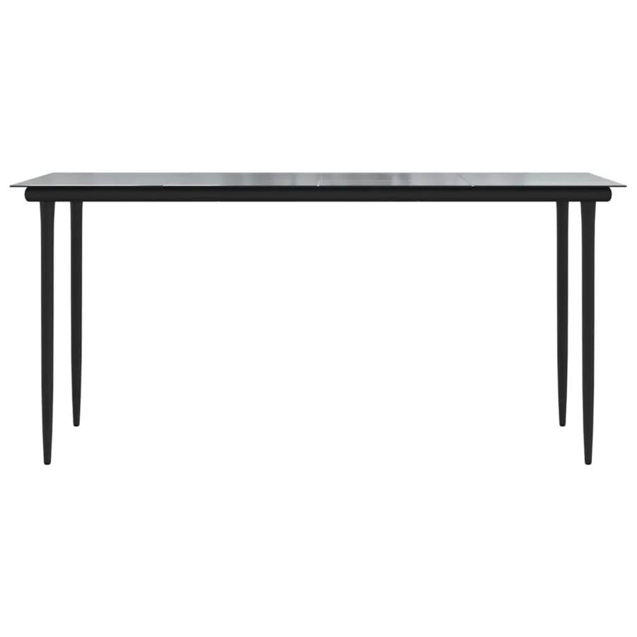 Ensemble à manger de jardin 7 pcs Noir Rotin PVC - 9