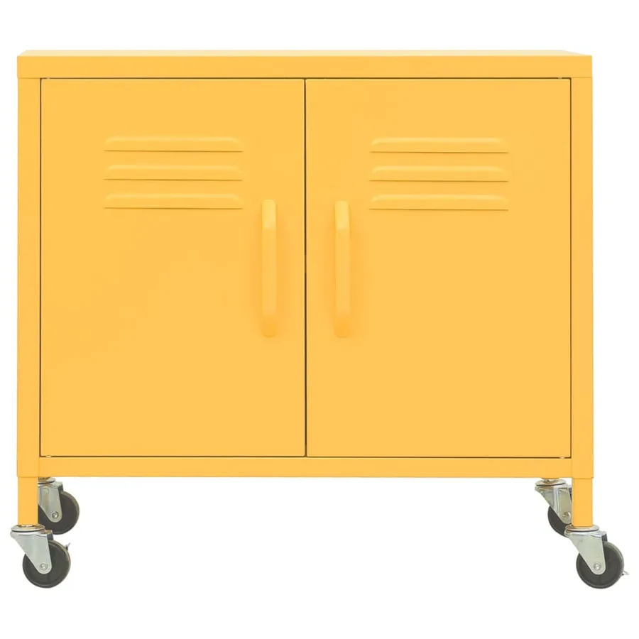 Armoire de rangement Jaune moutarde 60x35x56 cm Acier - 3