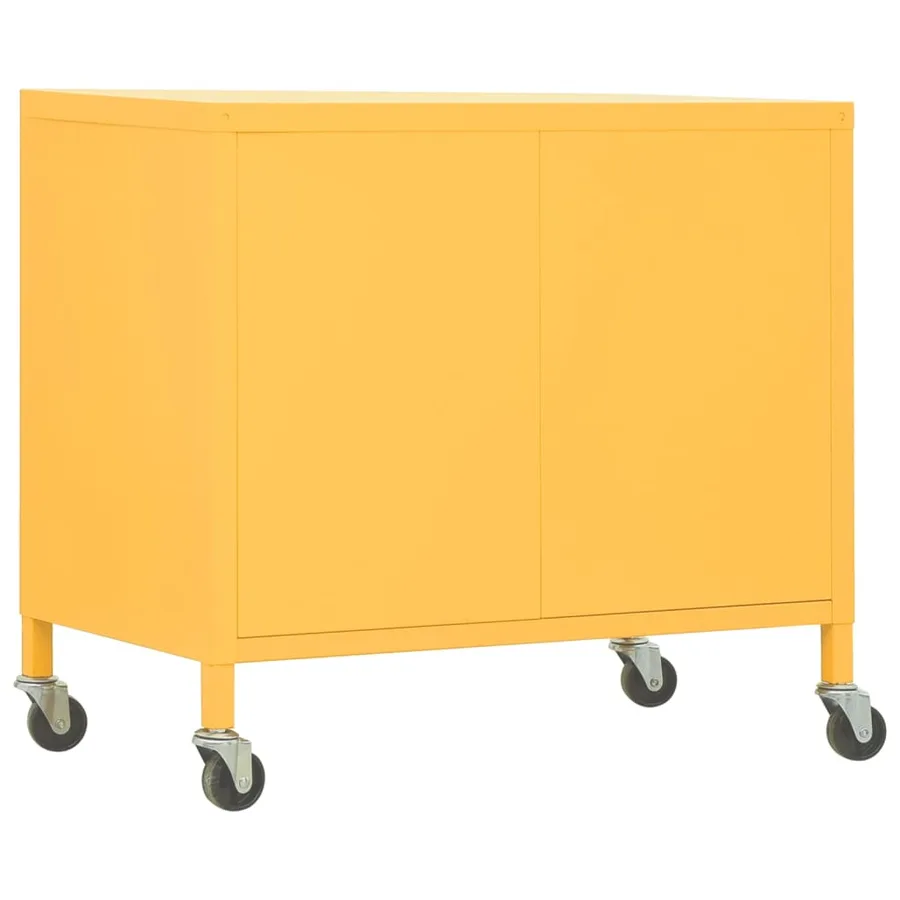 Armoire de rangement Jaune moutarde 60x35x56 cm Acier - 5