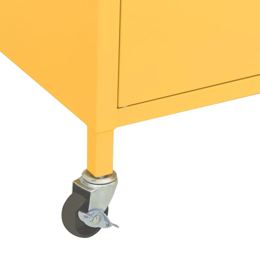 Armoire de rangement Jaune moutarde 60x35x56 cm Acier - 8
