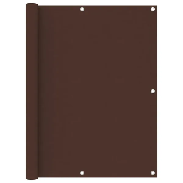 Écran de balcon Marron 120x600 cm Tissu Oxford