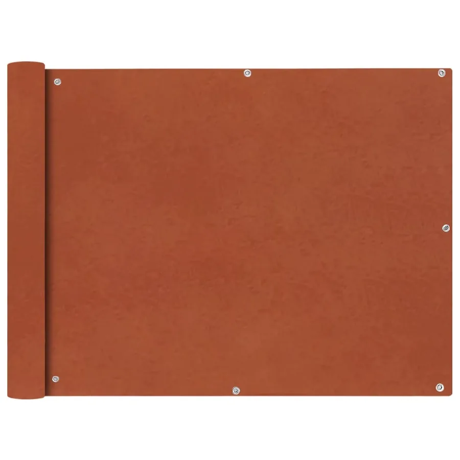 Écran de balcon en tissu Oxford 90x600 cm Ocre marron