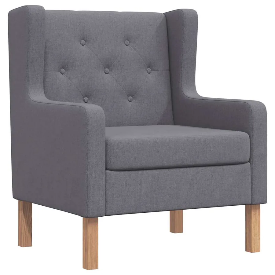 Fauteuil gris tissu - 2