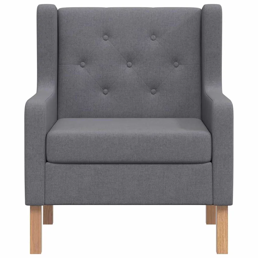 Fauteuil gris tissu - 4