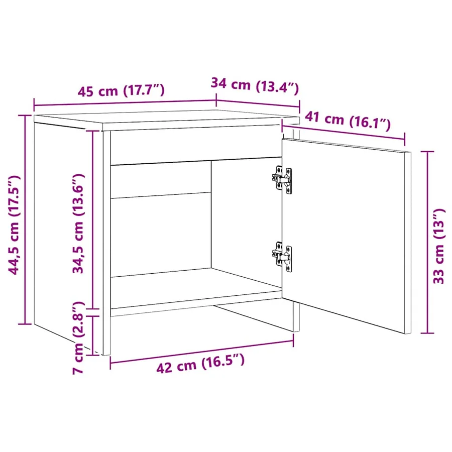 Tables de chevet 2 pcs chêne sonoma bois d'ingénierie - 15