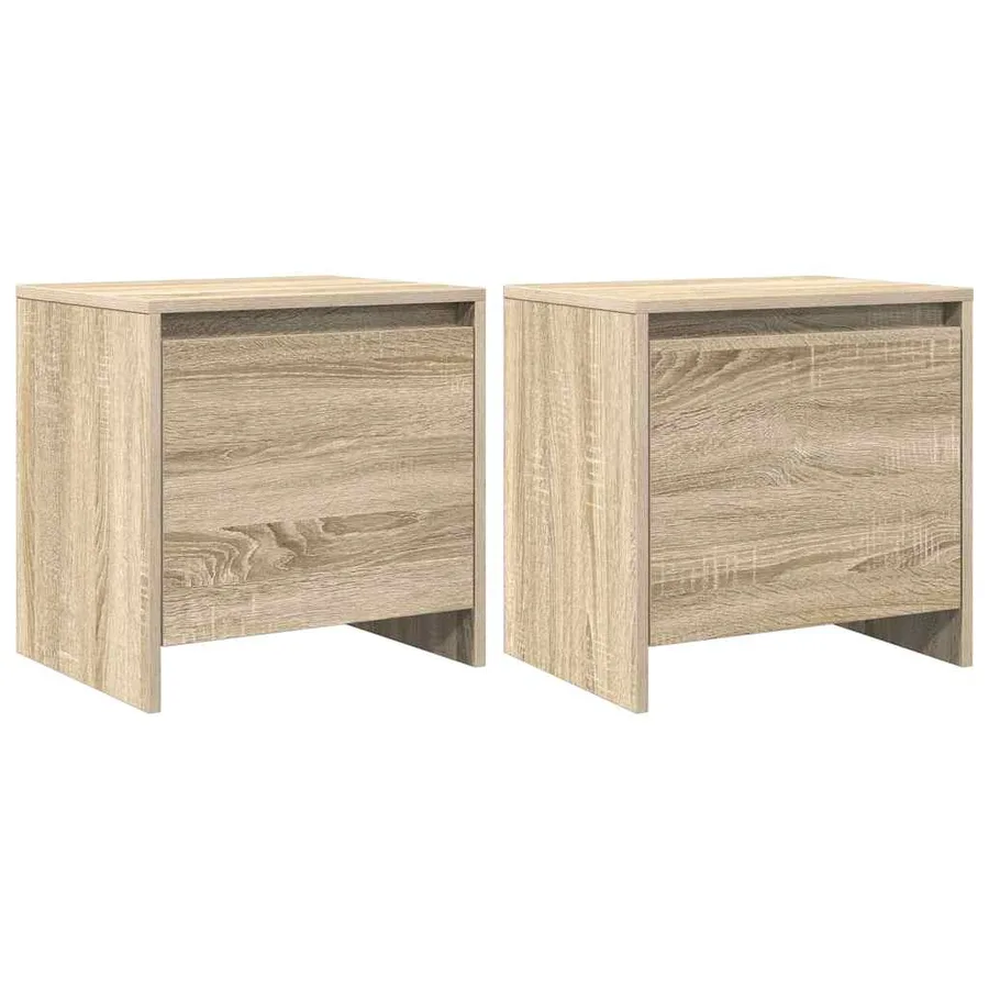 Tables de chevet 2 pcs chêne sonoma bois d'ingénierie - 2