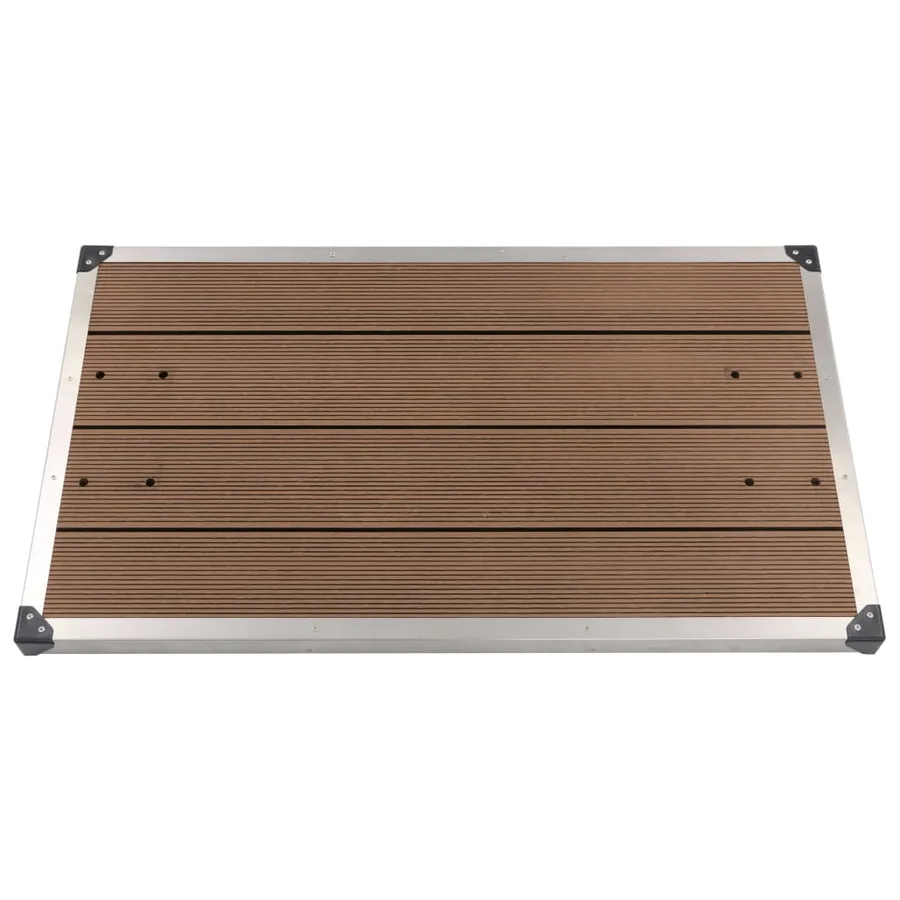 Douche de jardin avec base marron 225 cm Acier inoxydable - 14