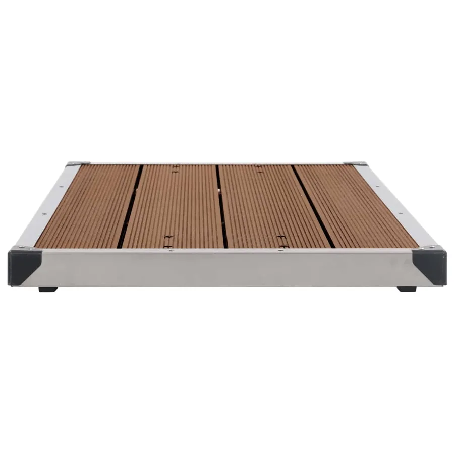Douche de jardin avec base marron 225 cm Acier inoxydable - 15