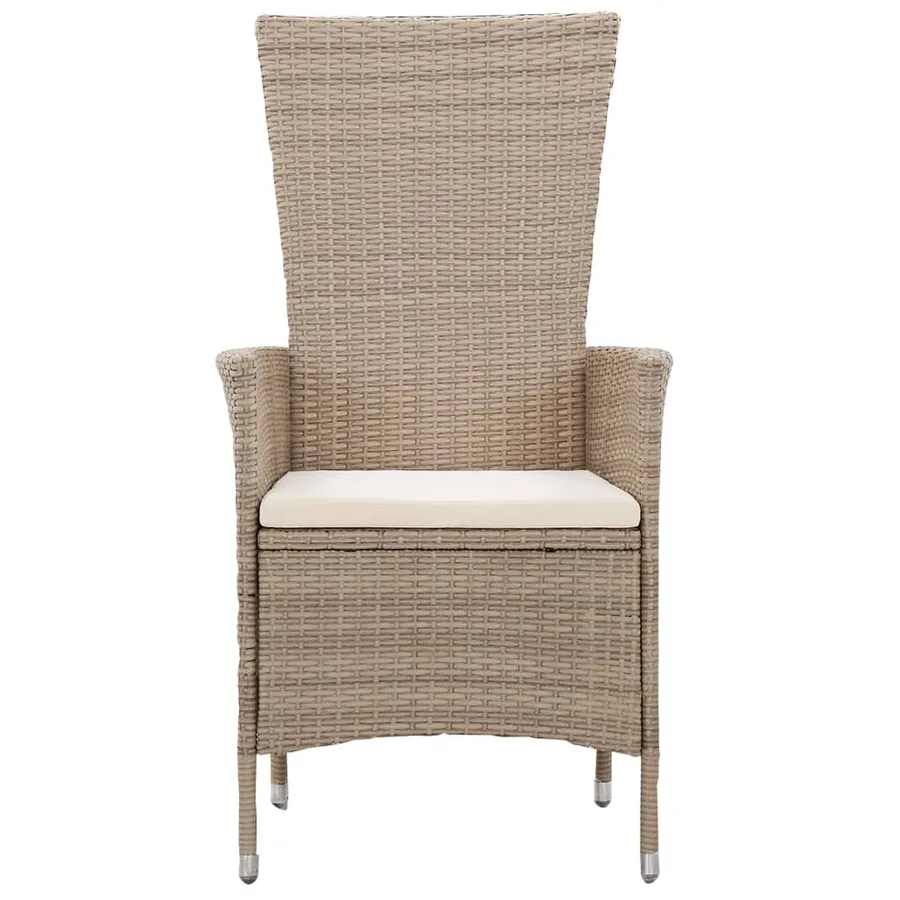 Ensemble à manger de jardin avec coussins 7 pcs Beige - 4