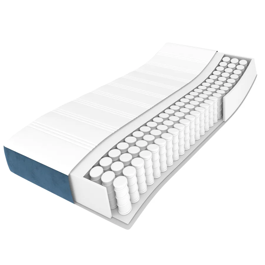 Sommier à lattes de lit avec matelas Bleu foncé 100x200 cm - 11