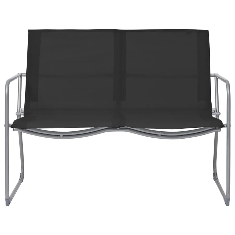 Salon de jardin 4 pcs Tissu et acier Noir - 2