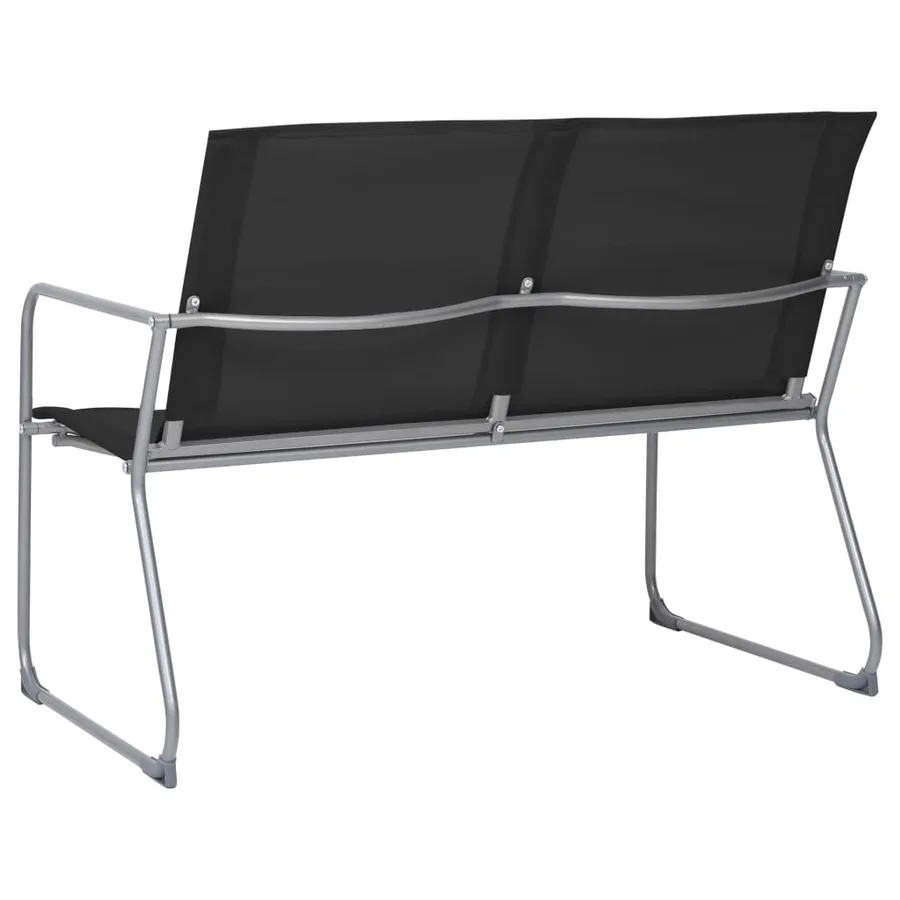 Salon de jardin 4 pcs Tissu et acier Noir - 4
