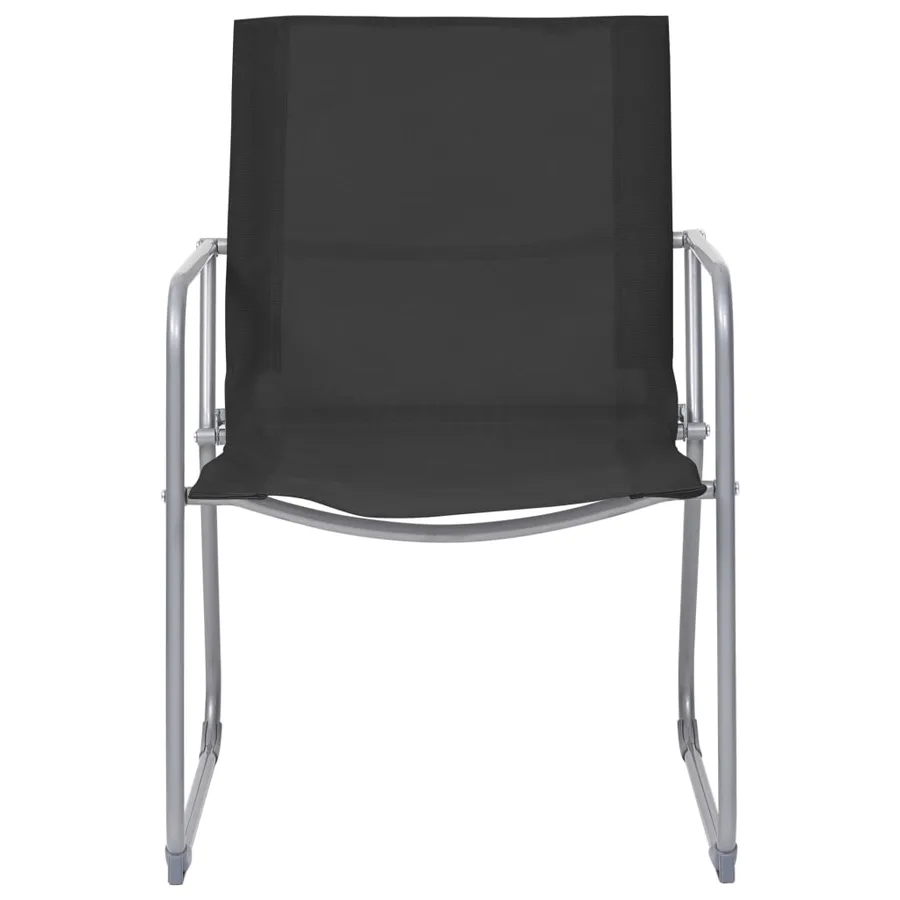 Salon de jardin 4 pcs Tissu et acier Noir - 7