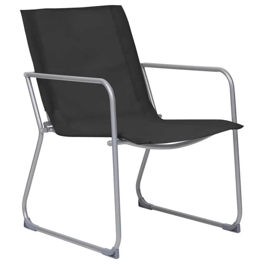 Salon de jardin 4 pcs Tissu et acier Noir - 8
