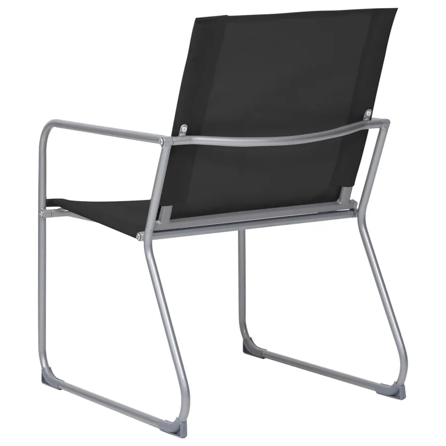 Salon de jardin 4 pcs Tissu et acier Noir - 9