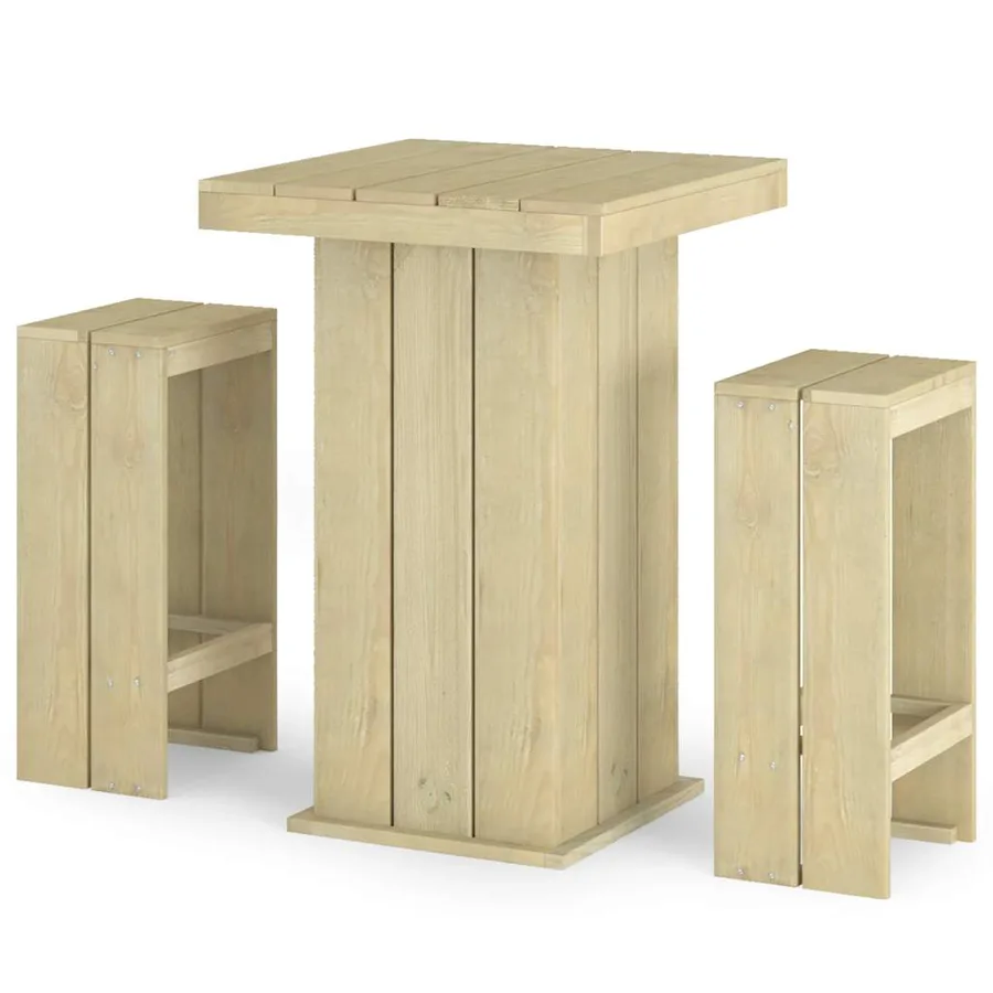 Meubles de bar de jardin 3 pcs Bois de pin imprégné - 2