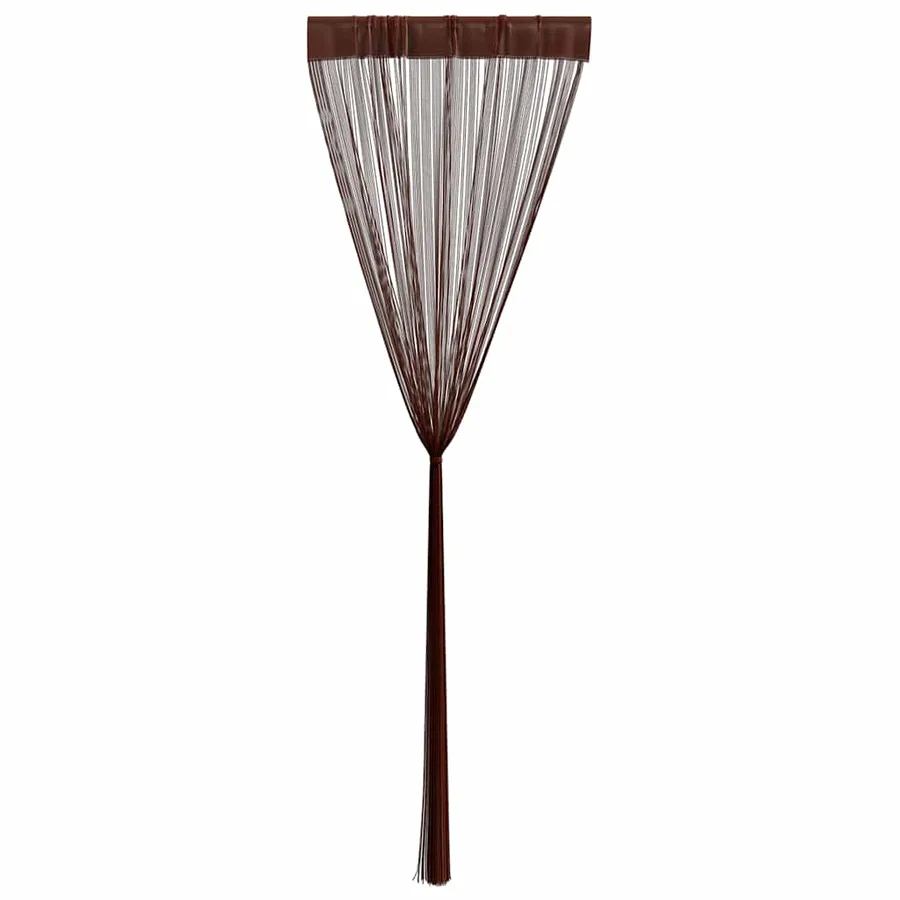 Rideau en fils 2 pcs 100 x 250 cm Marron - 5