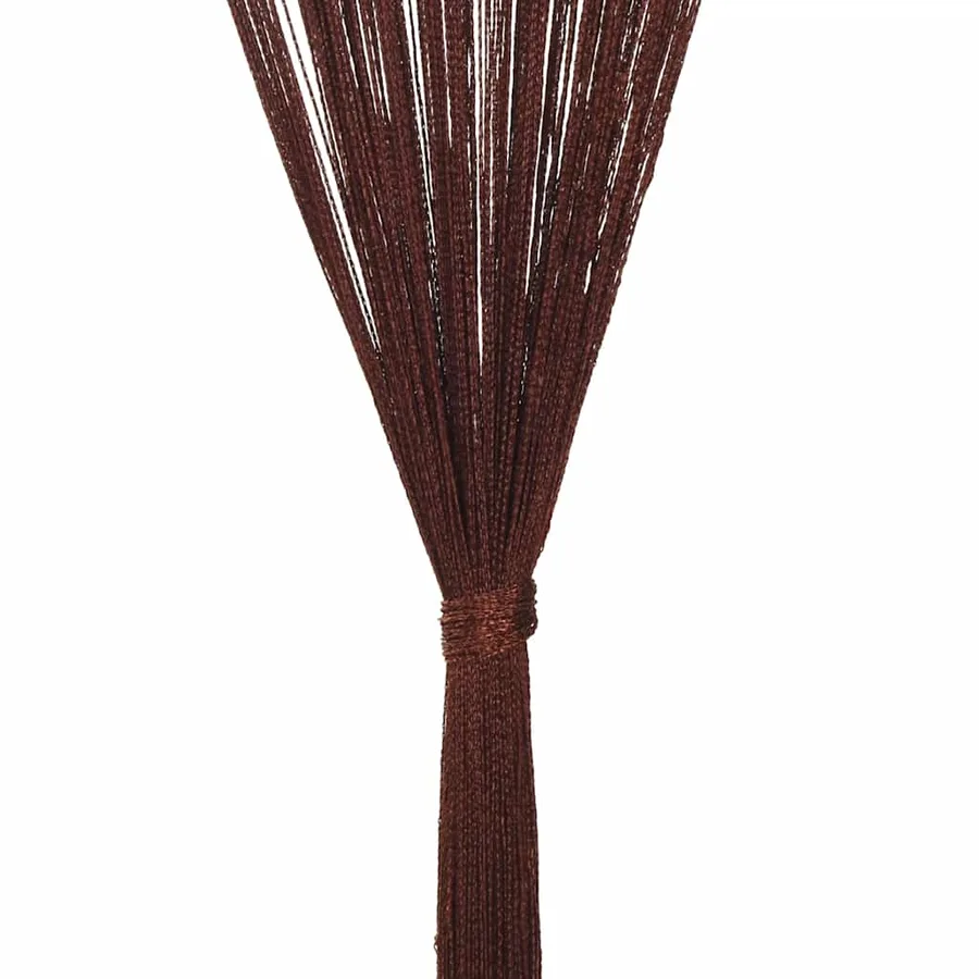 Rideau en fils 2 pcs 100 x 250 cm Marron - 7