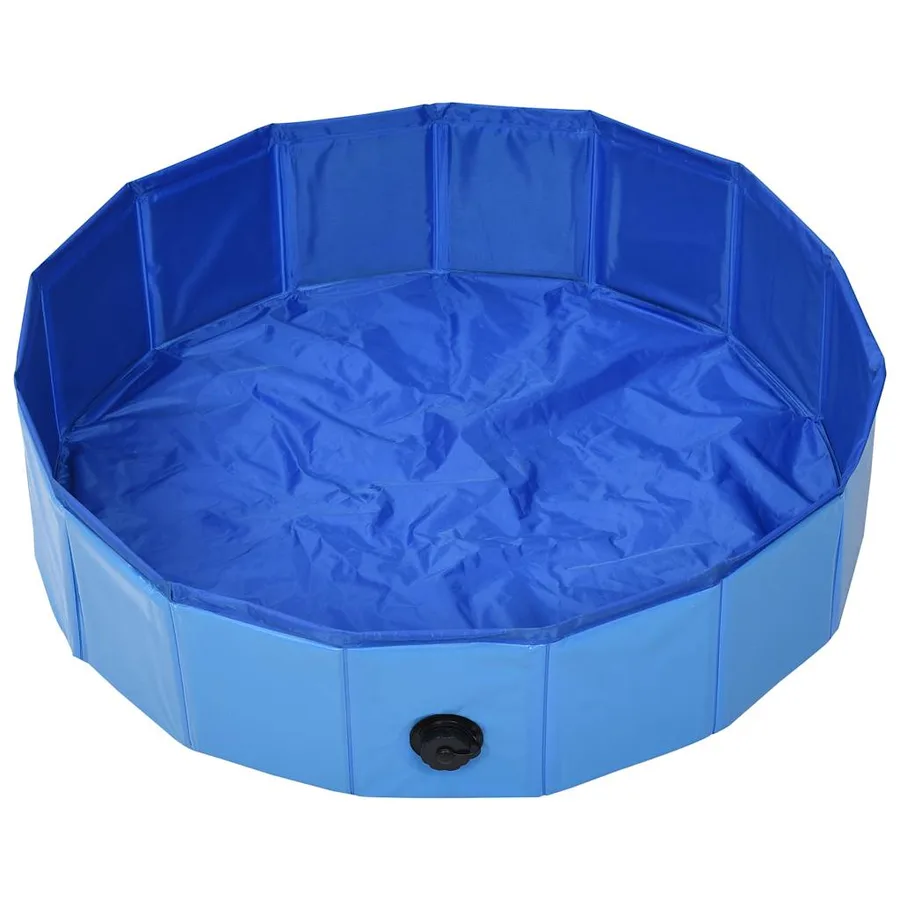Piscine pliable pour chiens Bleu 80x20 cm PVC - 3