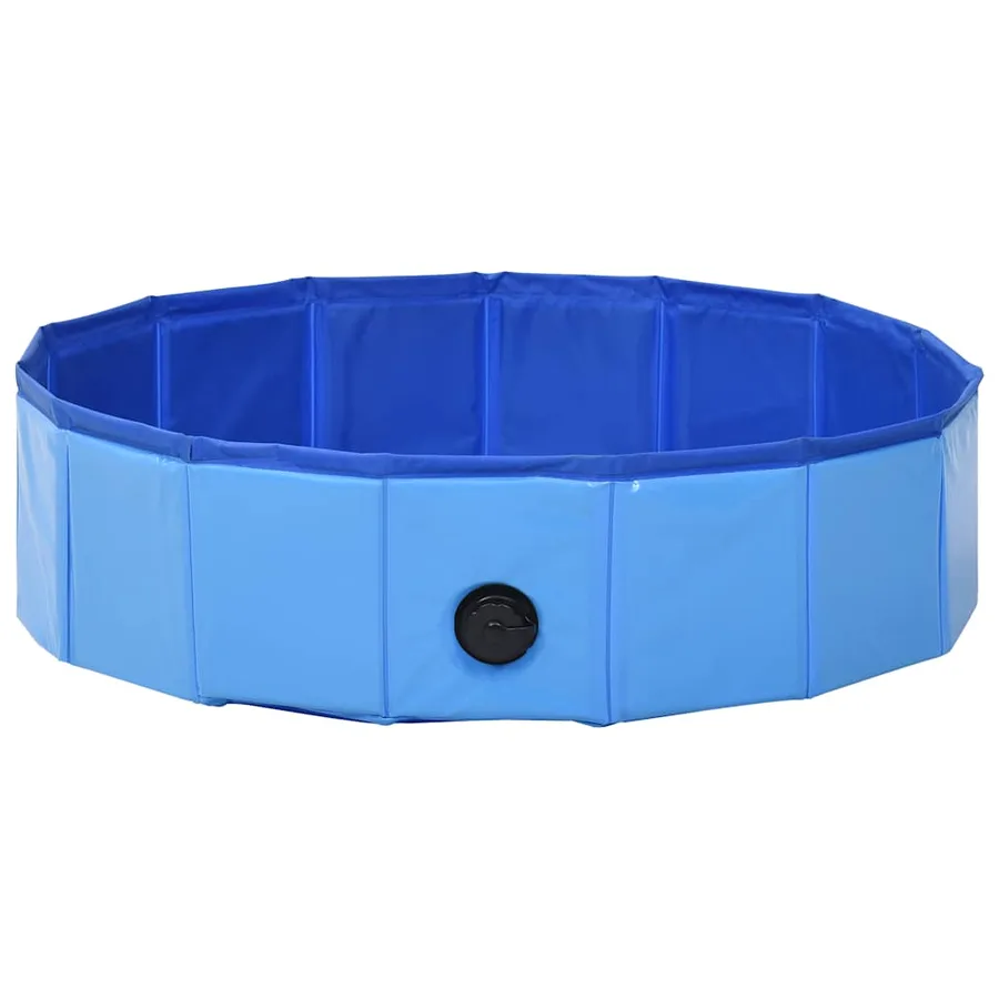 Piscine pliable pour chiens Bleu 80x20 cm PVC - 4