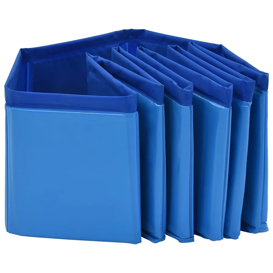 Piscine pliable pour chiens Bleu 80x20 cm PVC - 5