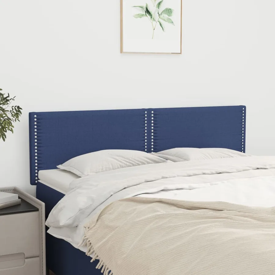 Têtes de lit Bleu 144x5x78/88 cm Tissu