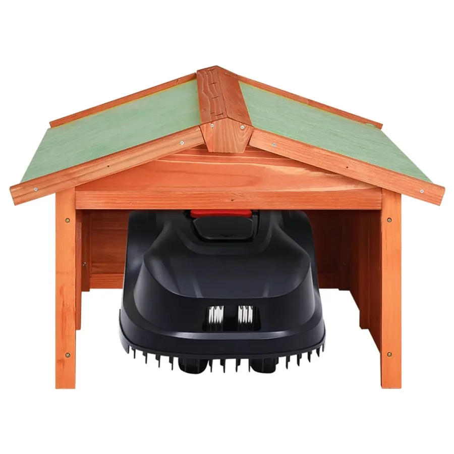 Garage de tondeuse à gazon 72x87x50 cm Bois de sapin solide - 3