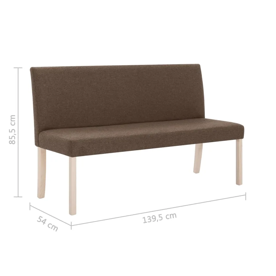 Banc 139,5 cm Marron Polyester - 8