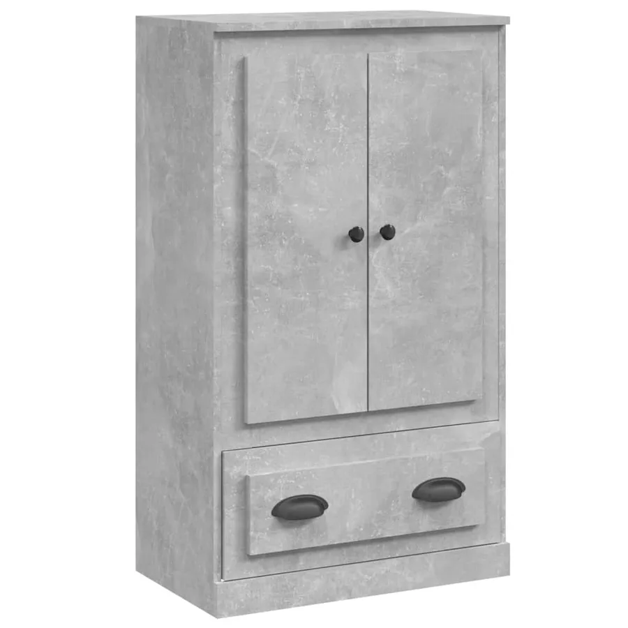 Buffet haut gris béton 60x35,5x103,5 cm bois d'ingénierie - 2