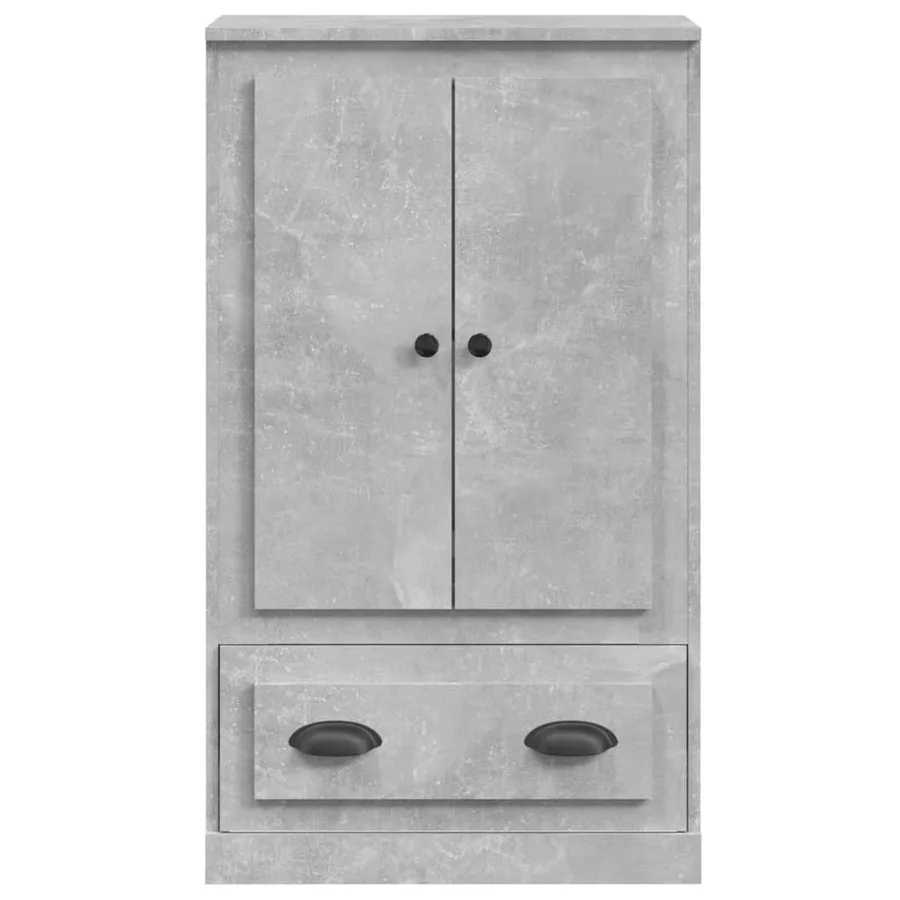 Buffet haut gris béton 60x35,5x103,5 cm bois d'ingénierie - 6