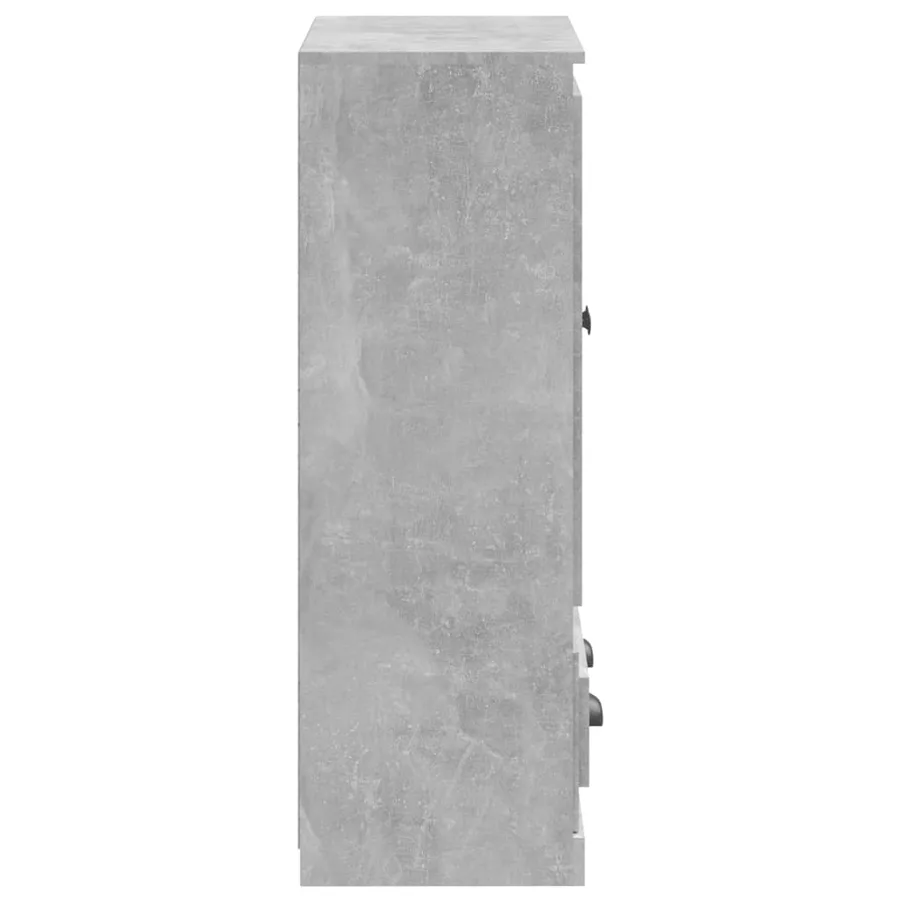 Buffet haut gris béton 60x35,5x103,5 cm bois d'ingénierie - 7