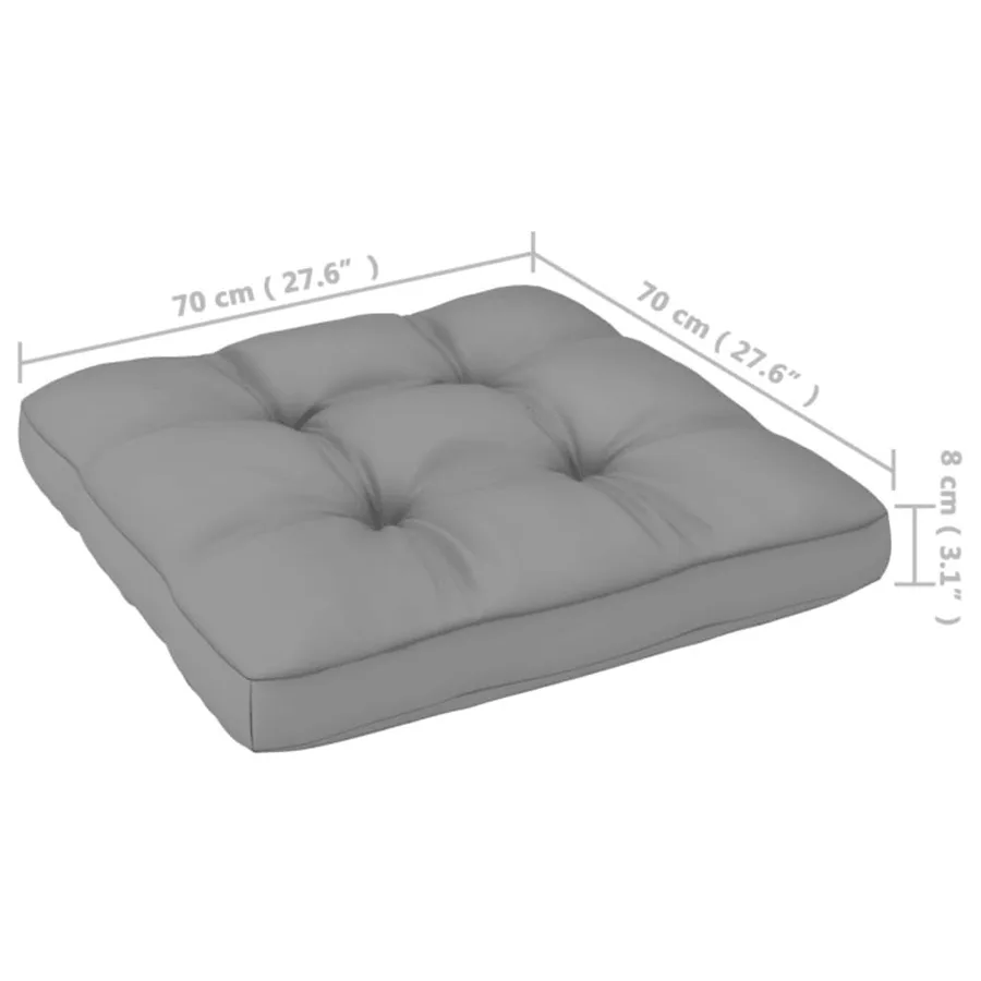 Repose-pieds de jardin avec coussins lot de 2 Bois pin solide - 7