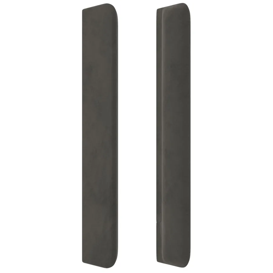 Tête de lit à LED Gris foncé 203x16x118/128 cm Velours - 5