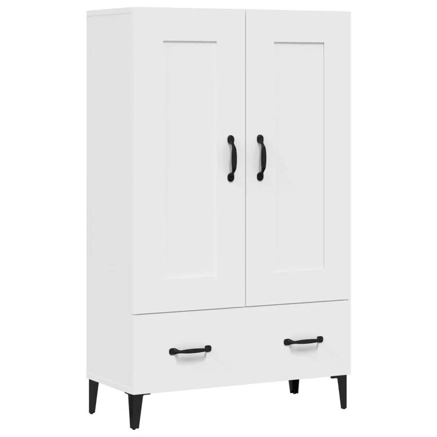 Buffet haut Blanc 70x31x115 cm Bois d'ingénierie - 2