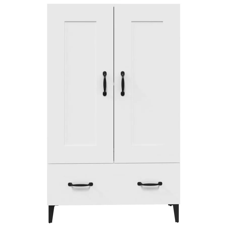 Buffet haut Blanc 70x31x115 cm Bois d'ingénierie - 6