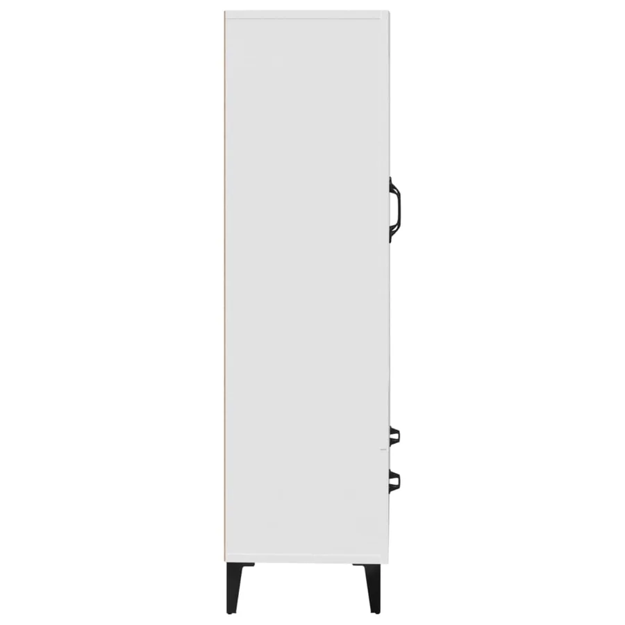 Buffet haut Blanc 70x31x115 cm Bois d'ingénierie - 8