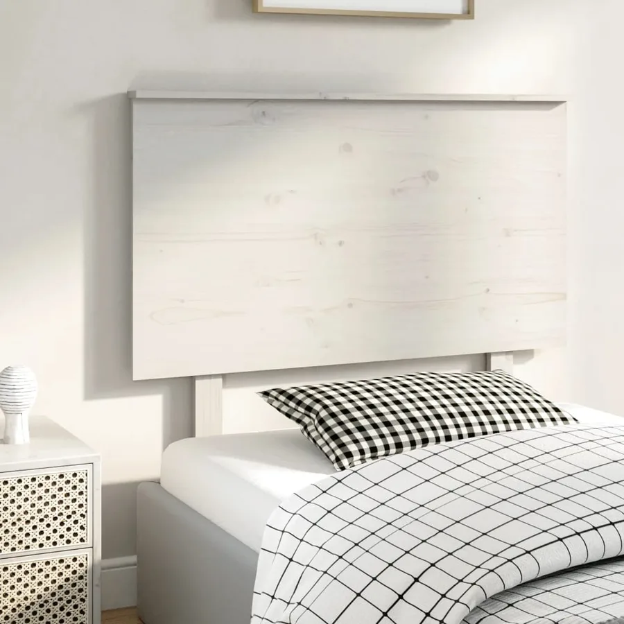 Tête de lit Blanc 104x6x82,5 cm Bois massif de pin - 4