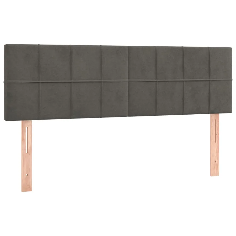 Sommier à lattes de lit avec matelas LED Gris foncé 140x190 cm - 7
