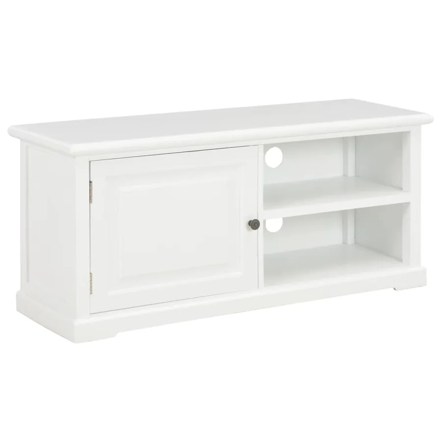 Meuble TV Blanc 90x30x40 cm Bois