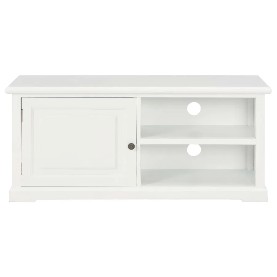 Meuble TV Blanc 90x30x40 cm Bois - 3