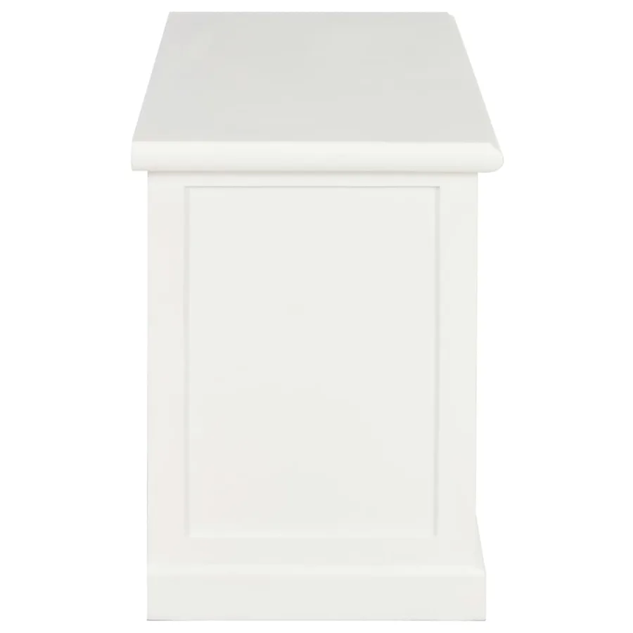 Meuble TV Blanc 90x30x40 cm Bois - 4