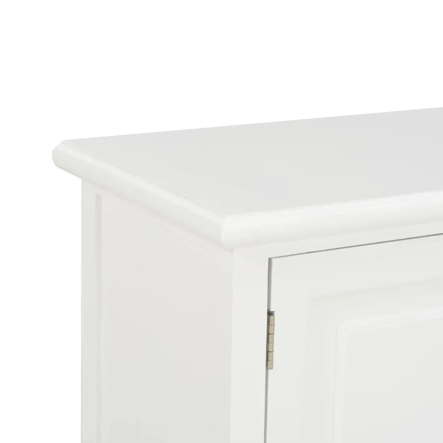 Meuble TV Blanc 90x30x40 cm Bois - 6