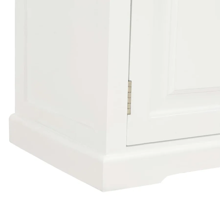 Meuble TV Blanc 90x30x40 cm Bois - 7