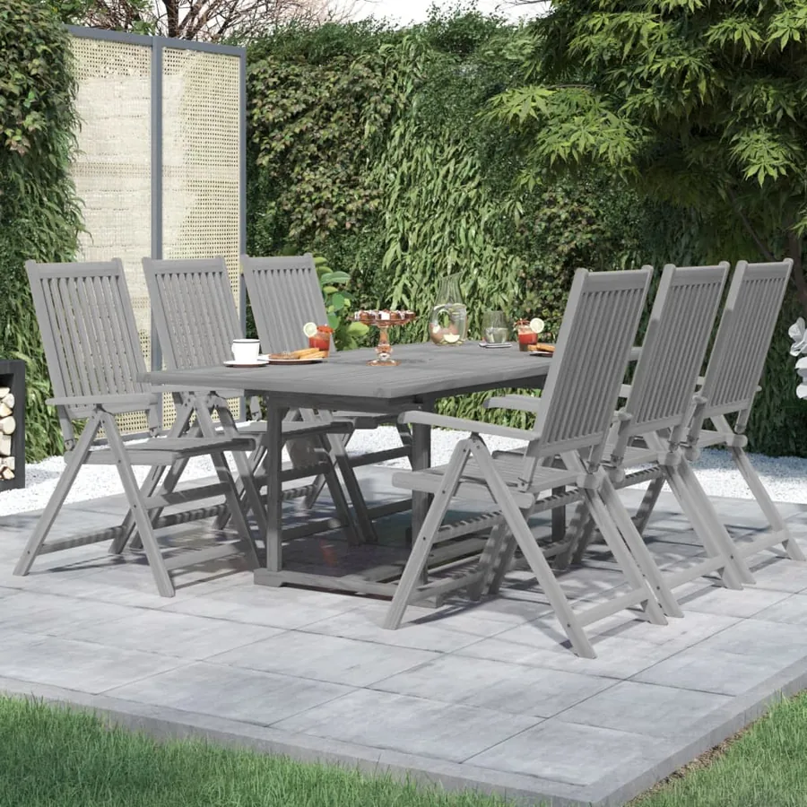 Ensemble à manger de jardin 7 pcs Bois d'acacia massif