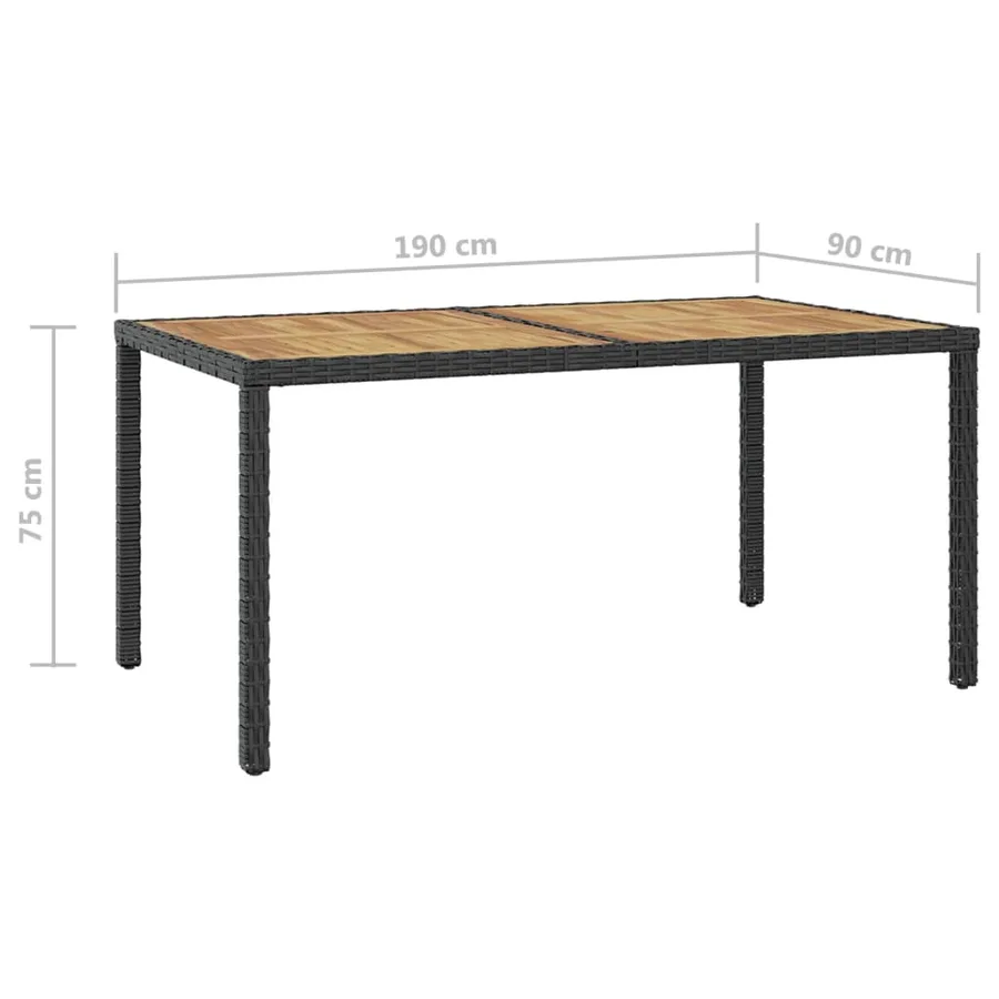 Ensemble à manger d'extérieur 7pcs avec coussins Résine tressée - 11