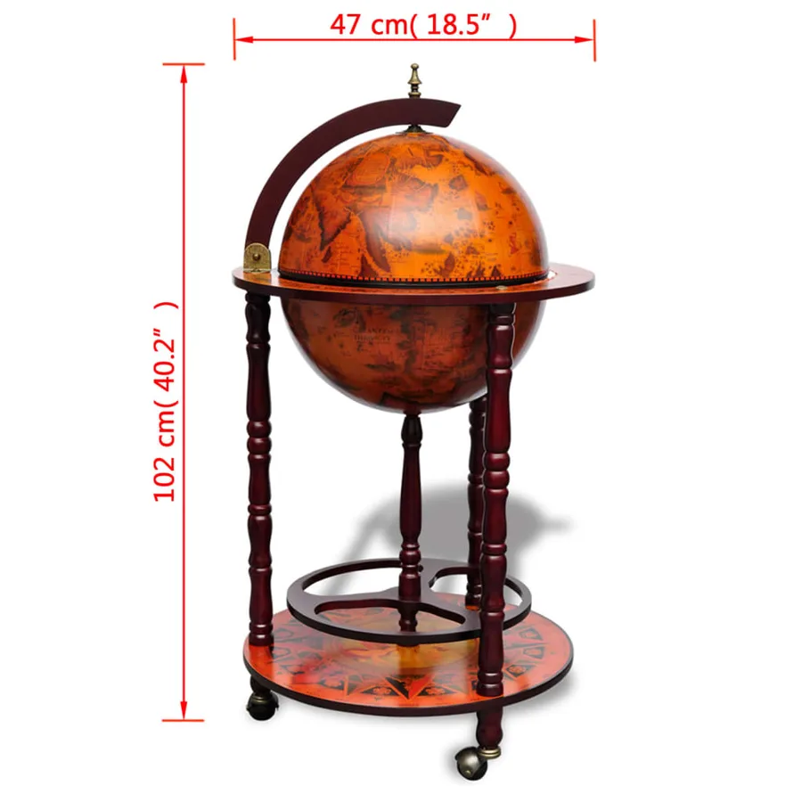 Support de vin sous forme de globe Bois d'eucalyptus - 8