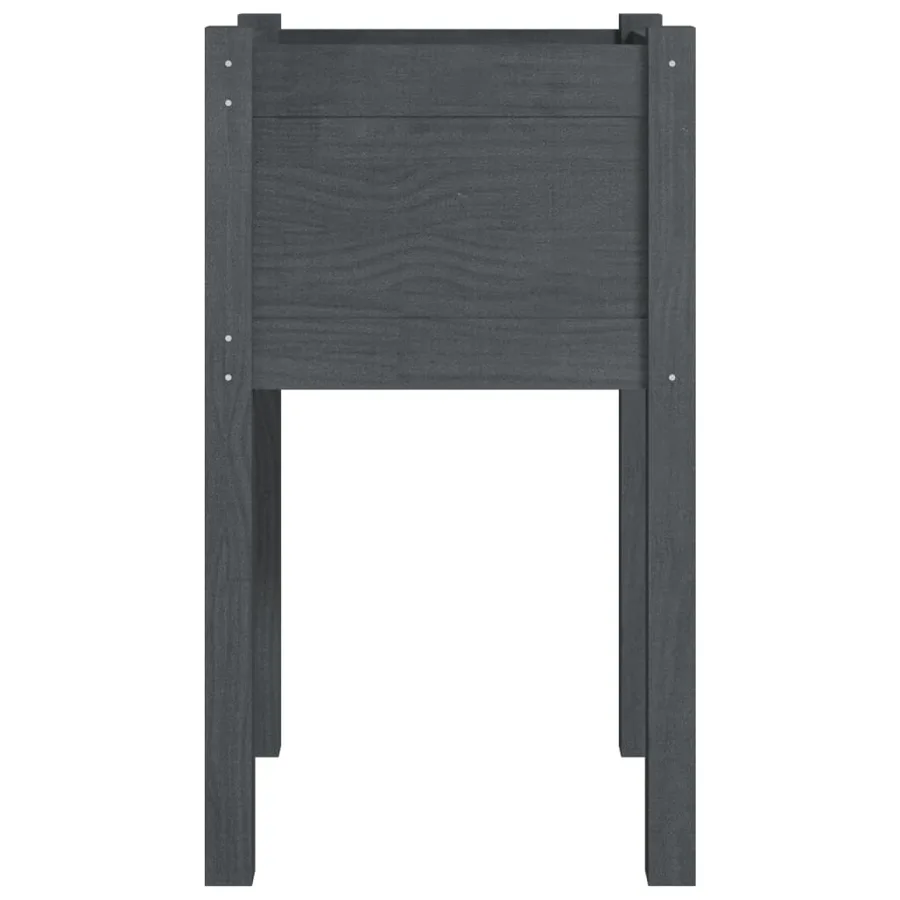 Jardinières d'extérieur 2pcs Gris 40x40x70cm Bois de pin massif - 5