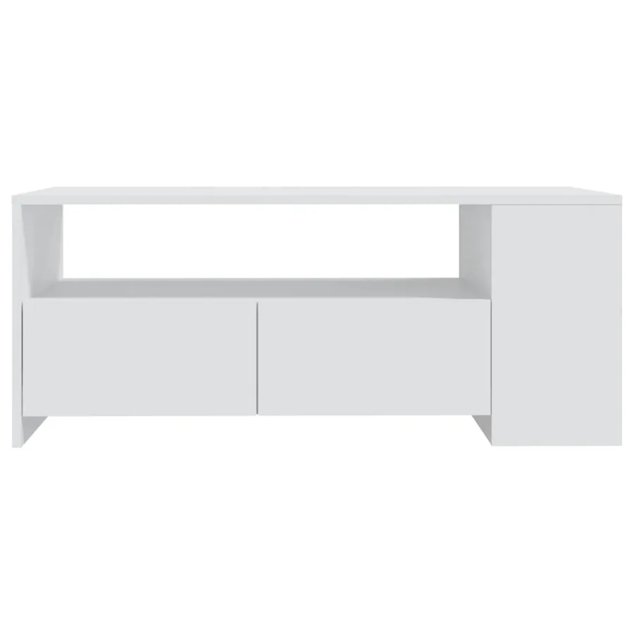 Table basse blanc 102x55x42 cm bois d'ingénierie - 3