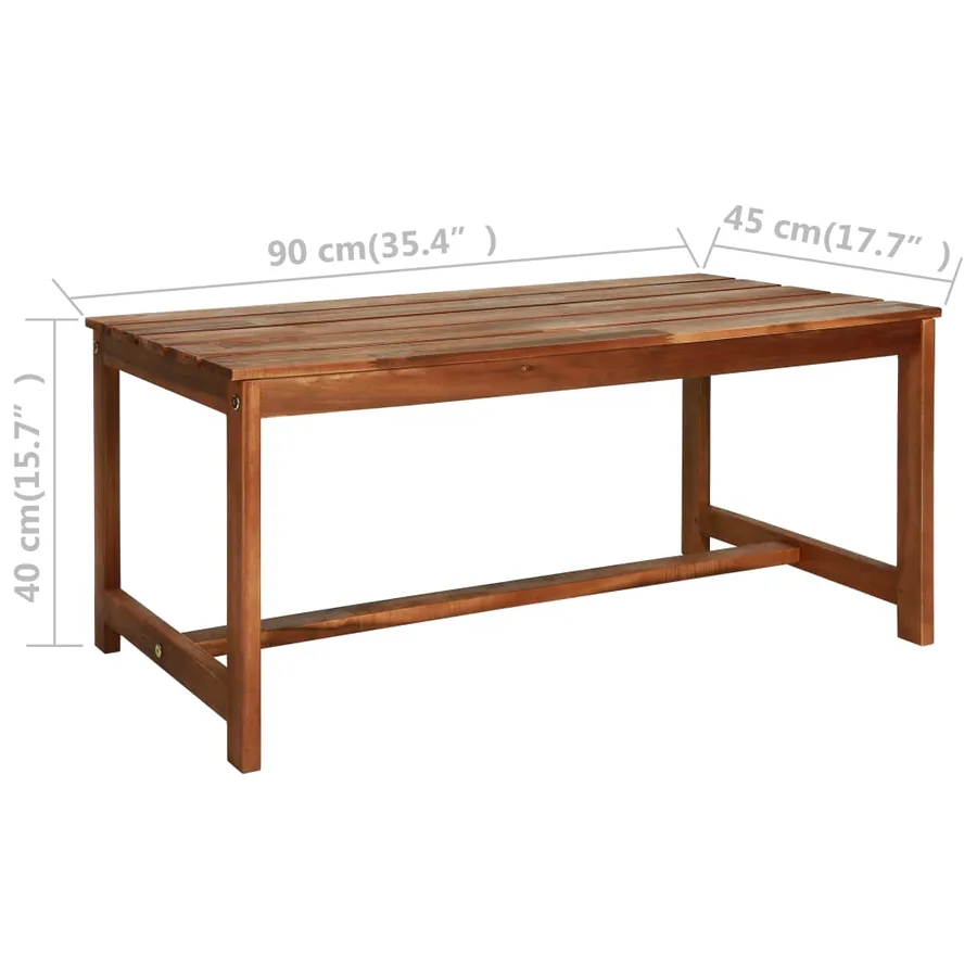 Salon de jardin 4 pcs bois d'acacia solide - 14
